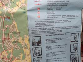 Pääkaupunkiseutu Ulkoilukartta 1983 Friluftskarta huvudstadsregionen