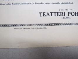 Teatteri Pohjola - vanhin kinoteatteri-liike - Matkustava osasto, näytännöt Äetsä Ns. talo - Miehuutta... / Maijamuorin... 1926 -elokuvajuliste / movie poster