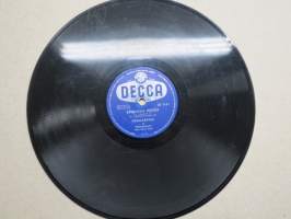 Decca SD 5161 Pikku-Tapani ja Decca-Orkesteri - Sairaalle äidille / Olen pikku-urheilija -savikiekkoäänilevy / 78 rpm record