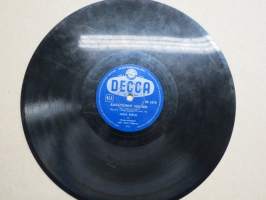 Decca SD 5378 Juha Eirto ja Decca-orkesteri Sinä ja minä / Rakastunut nainen -savikiekkoäänilevy / 78 rpm record