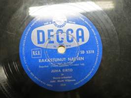 Decca SD 5378 Juha Eirto ja Decca-orkesteri Sinä ja minä / Rakastunut nainen -savikiekkoäänilevy / 78 rpm record