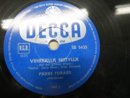 Decca SD 5435 Pärre Förars yhtyeineen Naurava kulkuri / Vihreällä niityllä -savikiekkoäänilevy / 78 rpm record