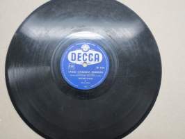 Decca SD 5340 Metro-tytöt ja Decca-yhtye Laulu kahdesta pennistä -savikiekkoäänilevy / 78 rpm record