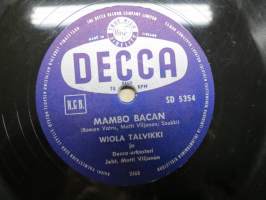 Decca SD 5354 Vieno Kekkonen ja Decca-orkesteri Tie / Wiola Talvikki ja Decca-orkesteri Mambo Bacan -savikiekkoäänilevy / 78 rpm record