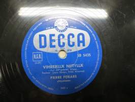 Decca SD 5435 Pärre Förars yhtyeineen Vihreällä niityllä / Naurava kulkuri -savikiekkoäänilevy / 78 rpm record