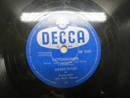 Decca SD 5337 Metro-tytöt ja Decco-yhtye KOttarainen / Matti Louhivuori ja Metro-tytöt Vanha Mustalainen -savikiekkoäänilevy / 78 rpm record