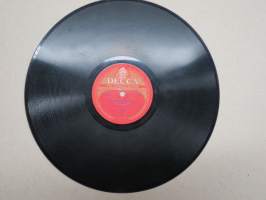 Decca SD 5173 Justeeri ja Toivo Kärjen yhtye Tukkilaisrakkautta / Metro-tytöt ja Toivo Kärjen yhtye Veturi-Ville -savikiekkoäänilevy / 78 rpm record