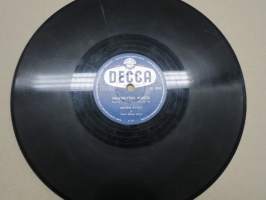 Decca SD 5290 Metro-tytöt ja Toivo Kärjen yhtye Sydän lyö / Haaveitten puisto -savikiekkoäänilevy / 78 rpm record