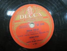 Decca SD 5178 Metro-tytöt ja Jaakko Borgin orkesteri Hullu kello / Marianne ja Jaakko Borgin orkesteri Jos lähtisit pois -savikiekkoäänilevy / 78 rpm record