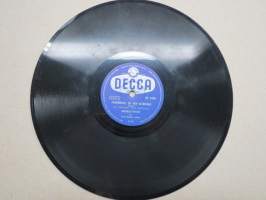 Decca SD 5286 Metro-tytöt ja Decca-yhtye Äidin syntymäpäivä / Metro-tytöt ja Toivo Kärjen yhtye Paimenhullu soi niin katkeraan - savikiekkoäänilevy / 78 rpm record