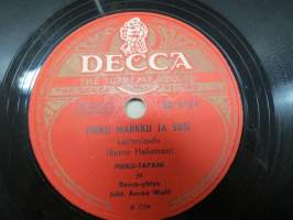 Decca SD 5164 Pikku-Tapani ja Decco-yhtye Pikku Markku ja susi / Pikku maalari - savikiekkoäänilevy / 78 rpm record