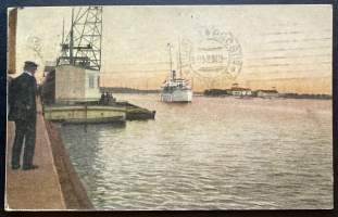 Viipuri ja Viipurin satama - Kulkenut, merkki ja viesti - No: 1172 - Vanha valokuvakortti