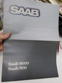 Saab 900, 9000 -myyntiesite, tabloid-koko / sales brochure