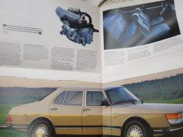 Saab 900, 9000 -myyntiesite, tabloid-koko / sales brochure