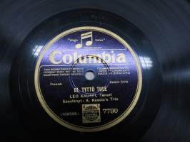 Columbia 7790 Leo Kauppi Meren aallot / Oi, tyttö tule -savikiekkoäänilevy / 78 rpm record