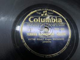 Columbia DY 60 Johan Strauss, Rytmi Pojat Tonava Kaunoinen / Kultaa ja hopeaa-valssi -savikiekkoäänilevy / 78 rpm record