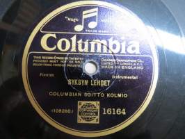 Columbia 16164 Columbian soitto kolmio Syksyn lehdet / Viimeinen toivo - savikiekkoäänilevy / 78 rpm record