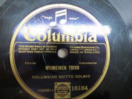 Columbia 16164 Columbian soitto kolmio Wiimeinen toivo / Syksyn lehdet - savikiekkoäänilevy / 78 rpm record