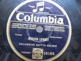 Columbia 16164 Columbian soitto kolmio Wiimeinen toivo / Syksyn lehdet - savikiekkoäänilevy / 78 rpm record