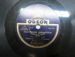 Odeon A 228107 b Allan &amp; C:o Suomalaisa jyskypolkkia / Suomalaisia jyskypolkkia - savikiekkoäänilevy / 78 rpm record