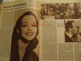 Elokuva-Aitta 1959 nr 6, kansikuva Romy Schneider, Susan Strasberg, Dostojevski - Idiootti, Suuri sävelparaati, Eartha Kitt, Bigin baari avattu Hki, ym.