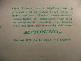 Fiat 132 Käsikirja owner´s manual