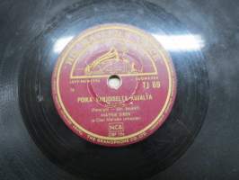 &quot;His Master´s Voice&quot; TJ 69 Maynie Sirén ja Ensio Kostan orkesteri Huomenna / Poika varjoiselta kujalta - savikiekkoäänilevy / 78 rpm record