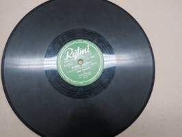 Rytmi R 6184 Jukka Lönnqvist ja Pirteät Pelimannit Amurin Aallot / Kuunari Sellofan -savikiekkoäänilevy / 78 rpm record