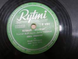 Rytmi R 6184 Jukka Lönnqvist ja Pirteät Pelimannit Amurin Aallot / Kuunari Sellofan -savikiekkoäänilevy / 78 rpm record