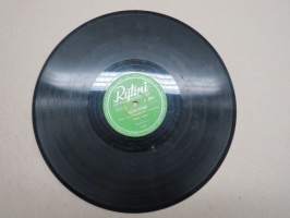 Rytmi R 6204 Veikko Tuomi sekä Rytmi-orkesteri Varjorinteen Kukka / Orvon Kyynel -savikiekkoäänilevy / 78 rpm record