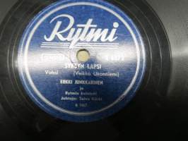 Rytmi R 6073 Erkki Junkkarinen ja Rytmin kvintetti Harhakuva / Syksyn lapsi -savikiekkoäänilevy / 78 rpm record