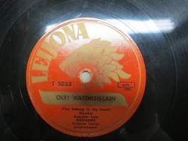 Leijona T 5053 Marianne, Kullervo Linnan solistiorkesteri Olet aatoksissain / Unikuva - savikiekkoäänilevy / 78 rpm record