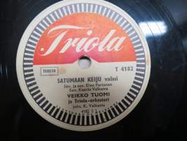 Triola T 4182 Veikko Tuomi ja Triola-orkesteri  Näkemiin, tähtisilmä / Satumaan keiju valssi - savikiekkoäänilevy / 78 rpm record