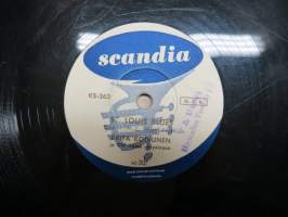 Scandia KS 262 Brita Koivunen ja Olli yhtyeineen Vanhanaikaista rakkautta / ST. Louis blues - savikiekkoäänilevy / 78 rpm record