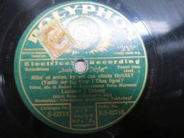 Polyphon XS 42718 J. Ekberg Miks´oi armas, kyynel sun silmäs täyttää? / Pusta uinuaa - savikiekkoäänilevy / 78 rpm record