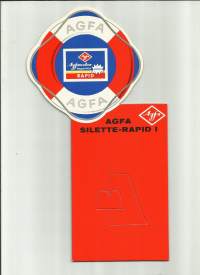 Agfa Silette-Rapid I - mainos seisontajalalla 27x15 cm käyttämätön pahvia