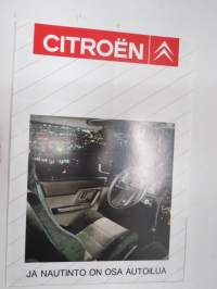 Citroën nautinto - AX, BX, CX yleisesite 1988 -myyntiesite / sales brochure