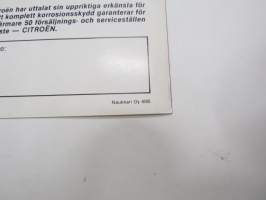 Citroën BX, CX, Visa, C 25 D 1985 modeller -myyntiesite / sales brochure