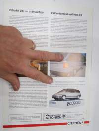 Citroën BX 1987 - Vallankumouksellinen - synteettiset materiaalit -myyntiesite / sales brochure