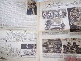 Uusi Suomi 1939 Sunnuntailiite nr 41; Orismala (Orisberg) Isokyrö, Helsingin hautausmaita, Asmo Alho - Jussi-sarjakuva, Kuukausien nimistä, Holger Boetius - Tasapeli