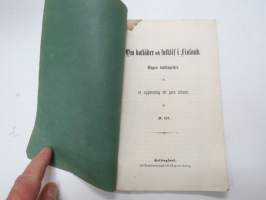Om bostader och folklif i Finland, Folkupplysnings-sällskapets skrifter XLII, 1884