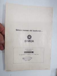 Simca 1000 -myyntiesite / sales brochure