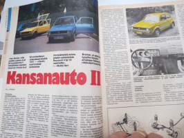 Moottori 1974 Motor nr 12, Audi 50 &amp; VW Golf, Citroën Dyane, Fiat 131 Mirafiori, USA-Automuoti 1975, Morgantown PRT-järjestelmä, Rallivoittaja Elite, ym.