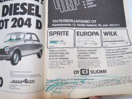 Moottori 1974 Motor nr 12, Audi 50 &amp; VW Golf, Citroën Dyane, Fiat 131 Mirafiori, USA-Automuoti 1975, Morgantown PRT-järjestelmä, Rallivoittaja Elite, ym.