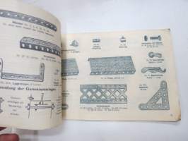 Merkur Metallbaukästen Vorlagenbuch für die mechanischen Metalbaukästen -rakennussarjan mallikirja