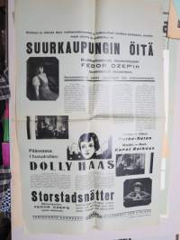 Suurkaupungin öitä - Storstadsnätter (Fedor Ozep, Dolly Haas) -elokuvajuliste