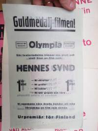 Hänen syntinsä / Hennes synd  - elokuvateatteri Olympia (Helsinki) -elokuvajuliste