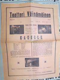 Teatteri Väinämöinen - &quot;Hannele&quot;, 5-rivisen harmonikan soittoa, tanssia, Loimaa 1927 -elokuvajuliste