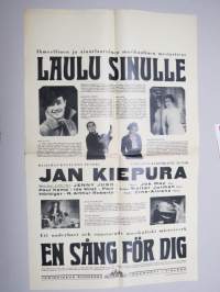 Laulu Sinulle - En sång för dig, Jan Kiepura, Jenny Jugo -elokuvajuliste