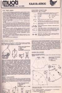 Muoti + Kauneus 1978 N:o 1 (sis.kaava-arkin). Katso sisällysluettelo kuvista
